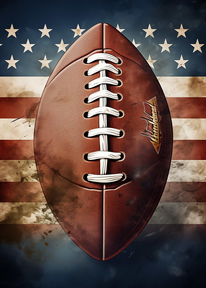 American Football US Flag