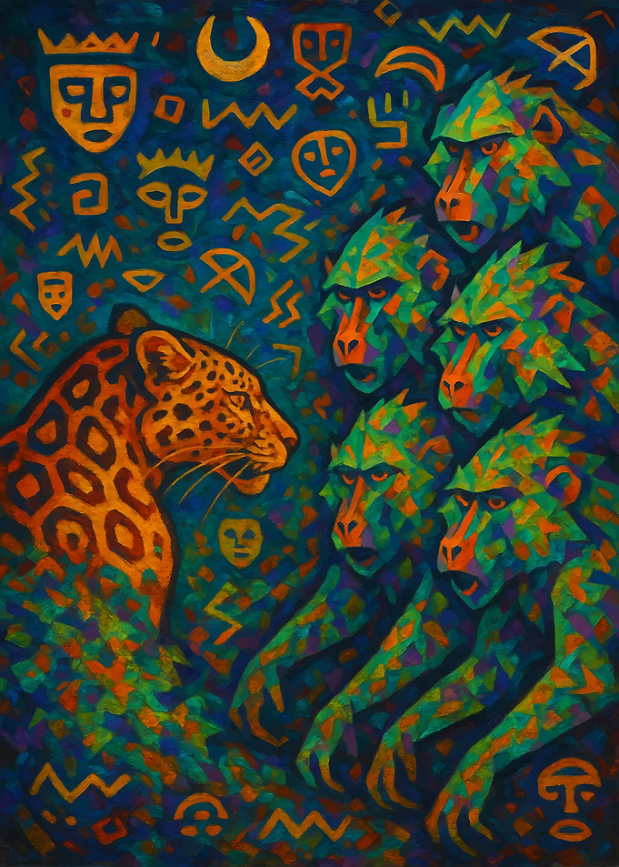 Trial of the Leopard Abstract Painting