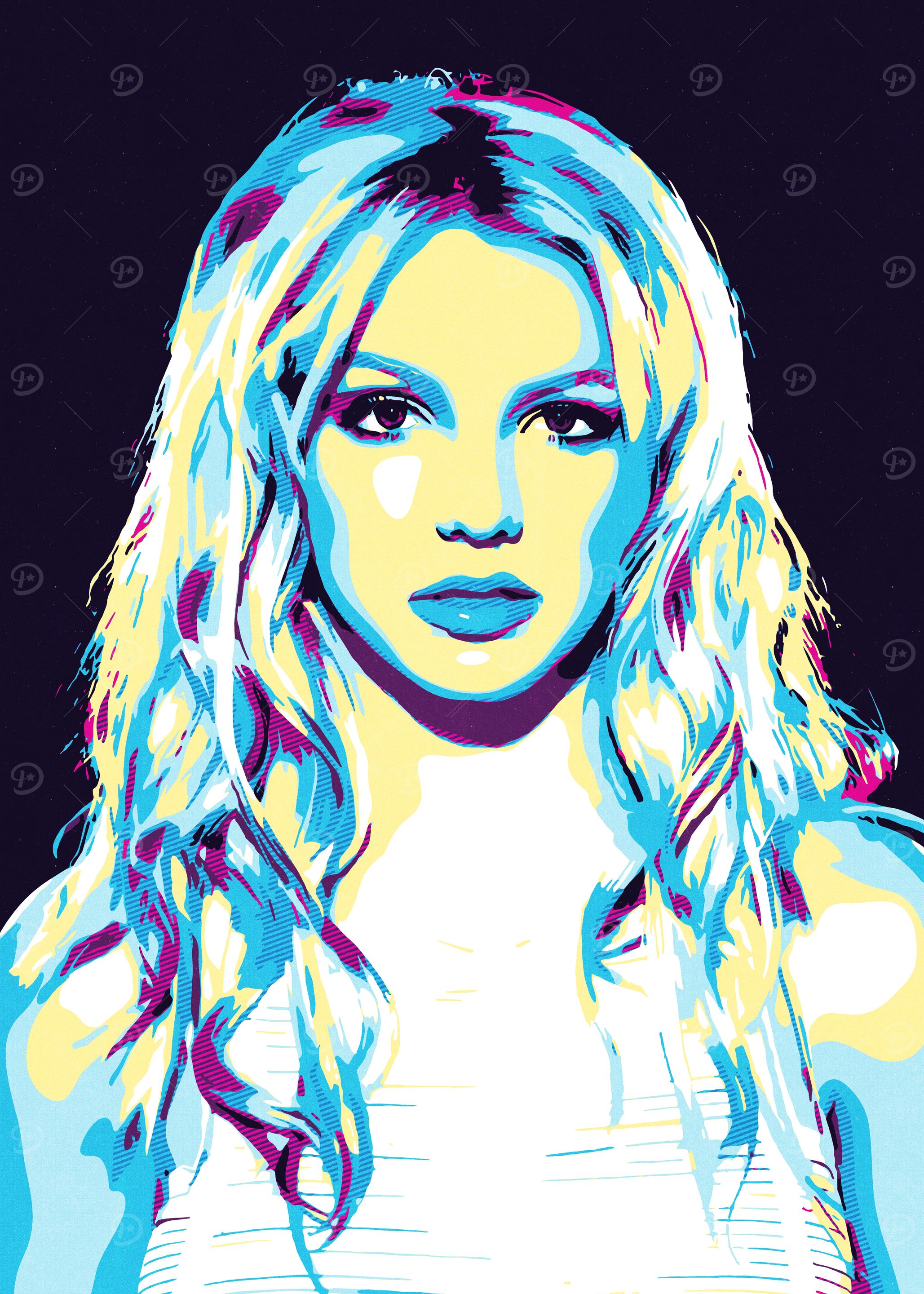 Britney Spears Pop Art Portrait