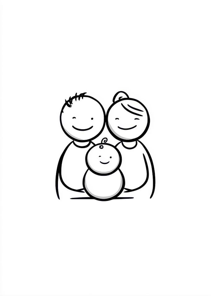 Stick Figure Family Portrait