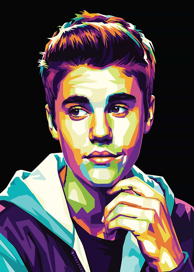 Justin Bieber Pop Art Portrait