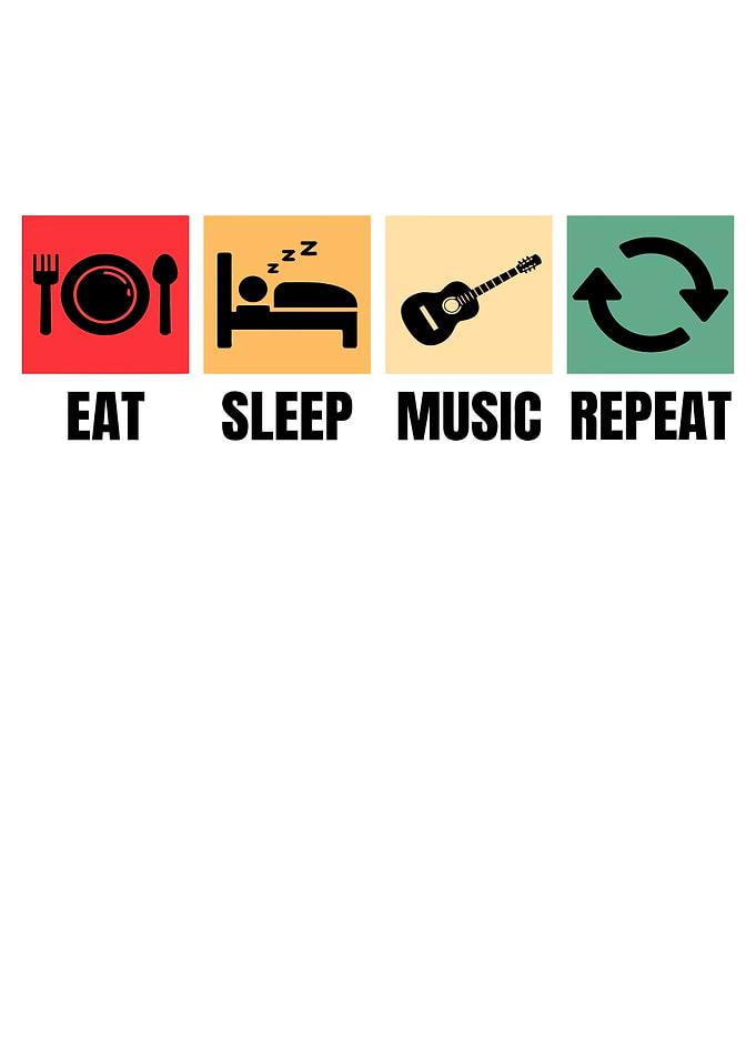 Eat Sleep Music Repeat Graphic