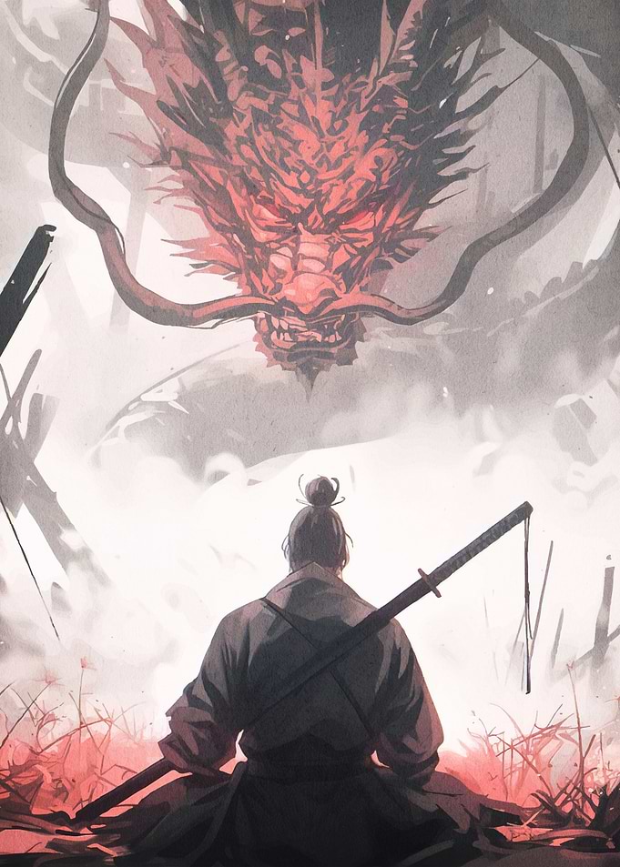 Samurai Dragon Confrontation