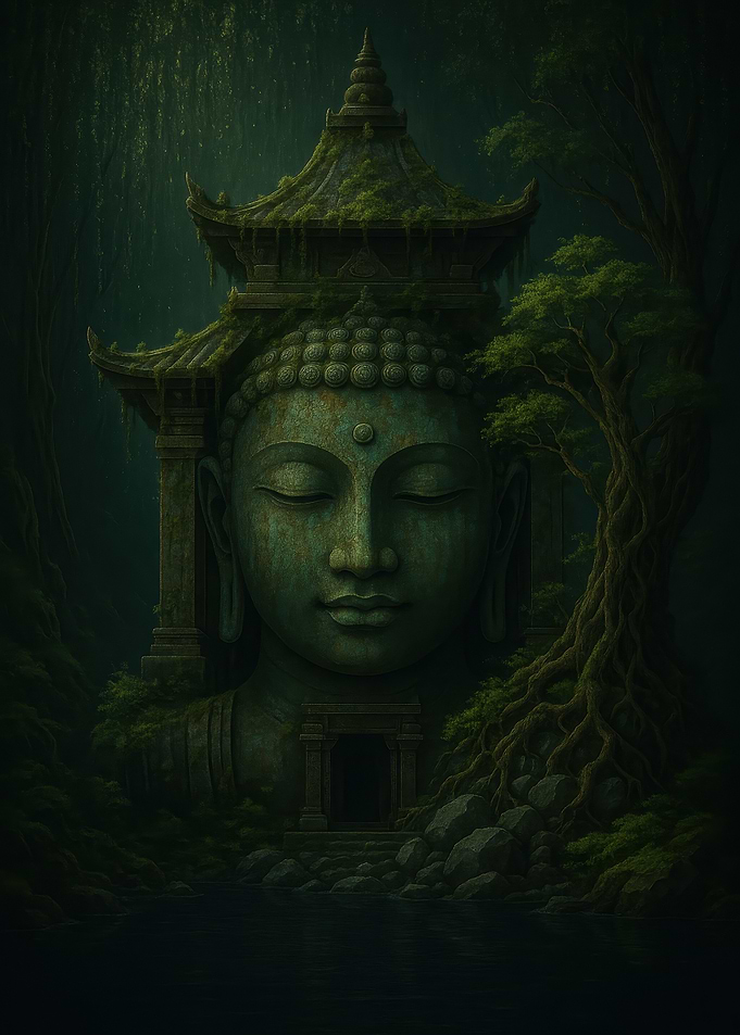 Buddha Statue in Forest