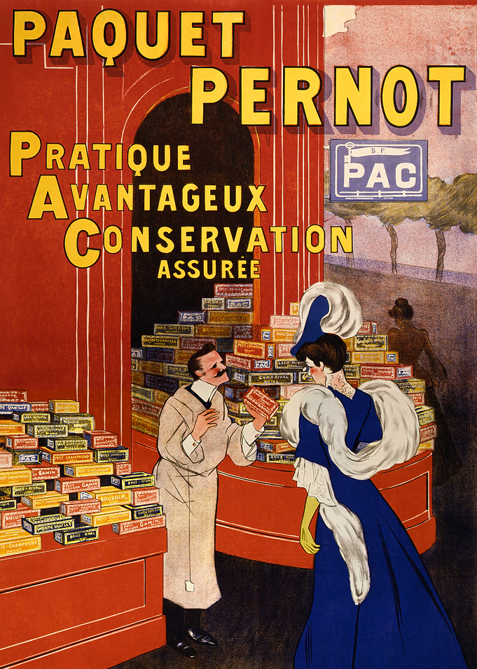 Paquet Pernot Vintage Advertisement Poster