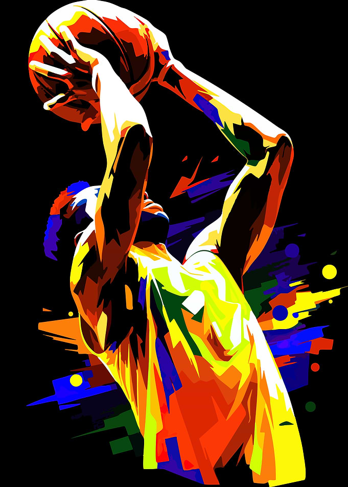 Basketball Player Pop Art Illustration