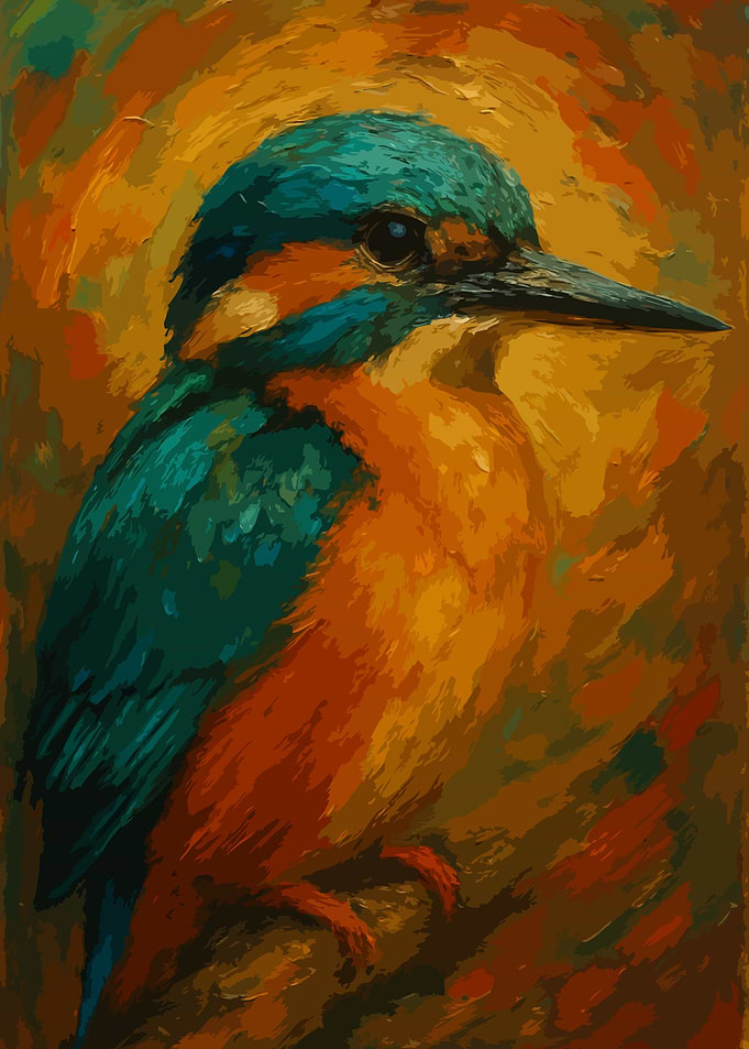 Kingfisher Bird Painting Art