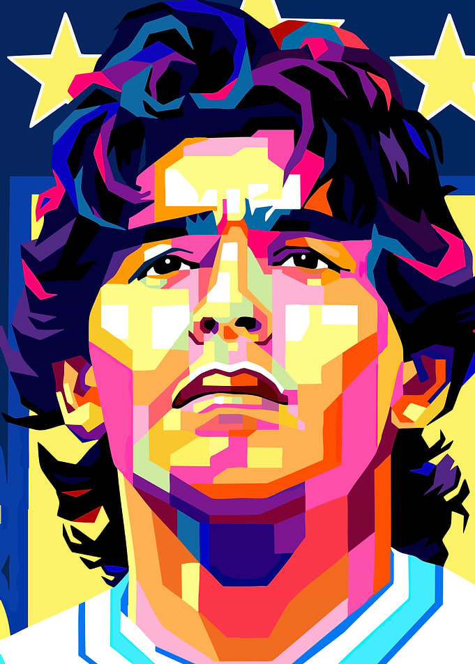 Diego Maradona Pop Art Portrait