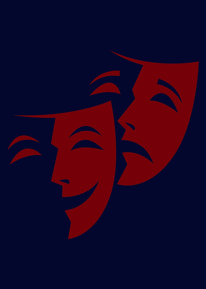Comedy and Tragedy Masks Illustration