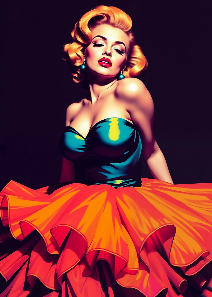 Vintage Glamour Pop Art