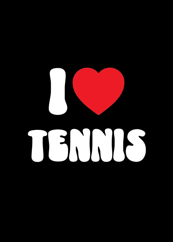 I Love Tennis Sport Graphic