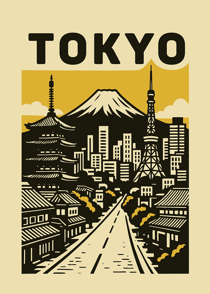 Tokyo Cityscape Illustration