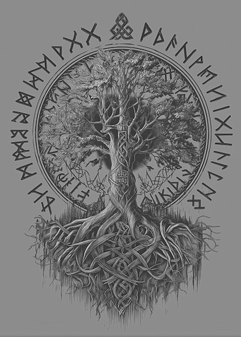 Yggdrasil Tree of Life with Runes