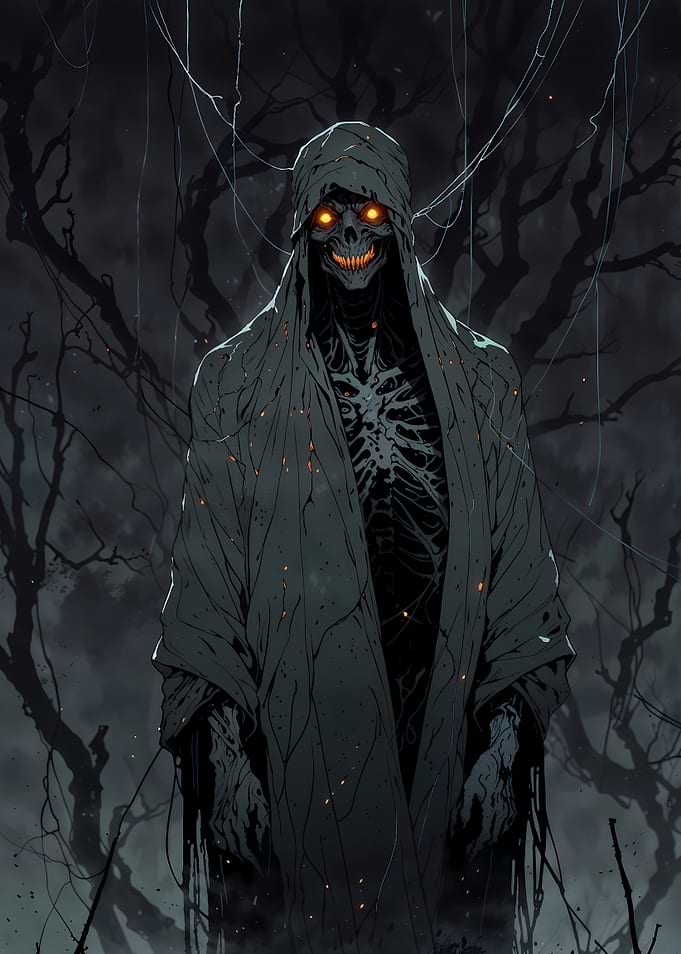 Undead Reaper in the Ember Woods