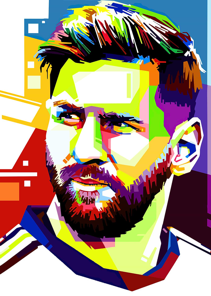 Lionel Messi Pop Art Portrait