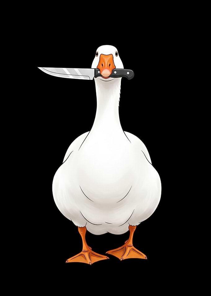Goose with Knife