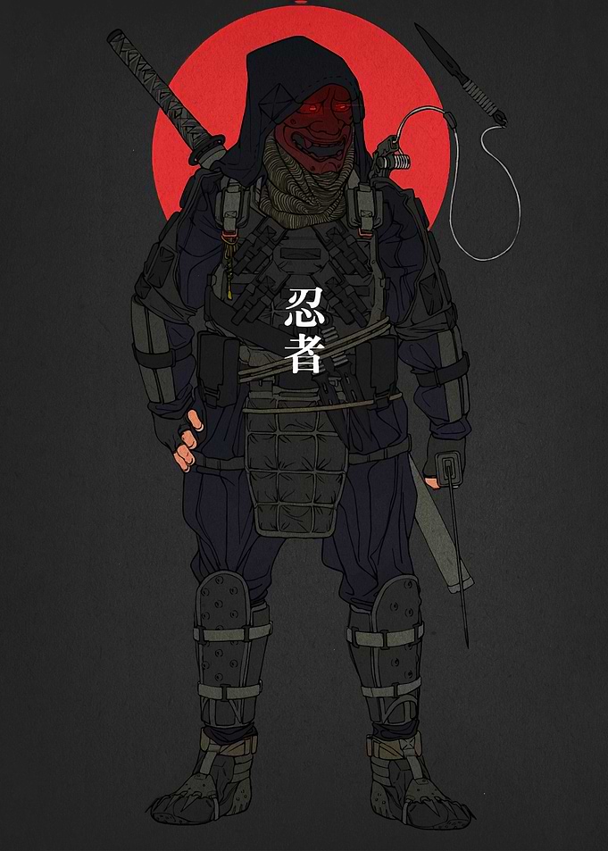 Modern Ninja Warrior Illustration