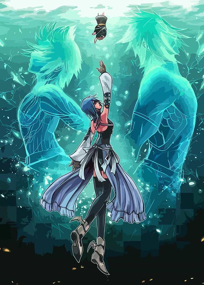 Aqua Reaching for Terra's Hand