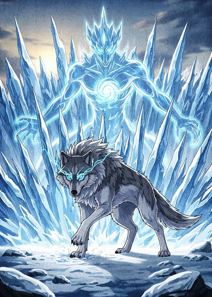 Ice Wolf and Elemental Guardian