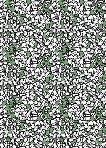 Floral Pattern with White Flowers