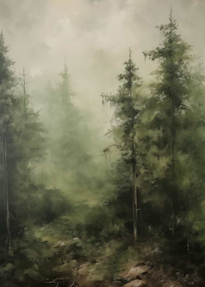 Misty Forest Landscape