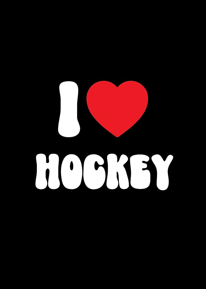 I Love Hockey Sport Graphic
