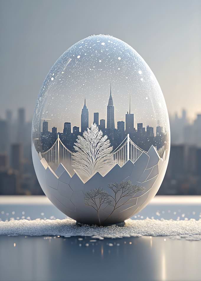 New York City in an Eggshell