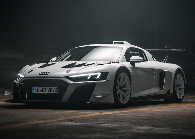 White Audi R8 Race Car