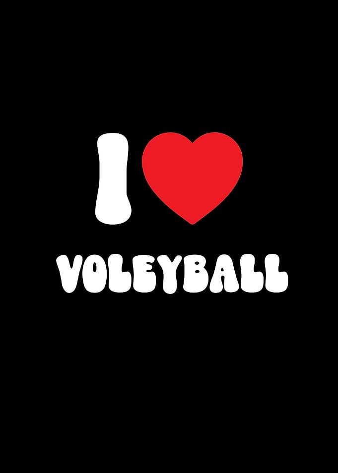 I Love Volleyball Sport Graphic