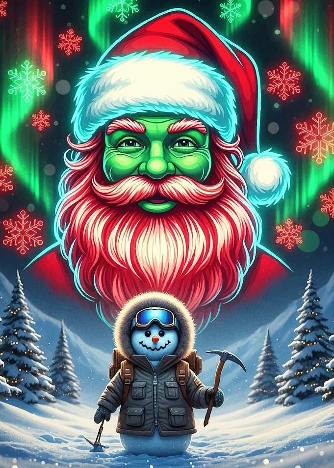 Winter Adventure Santa Snowman