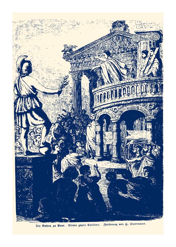 Ancient Rome Scene Illustration