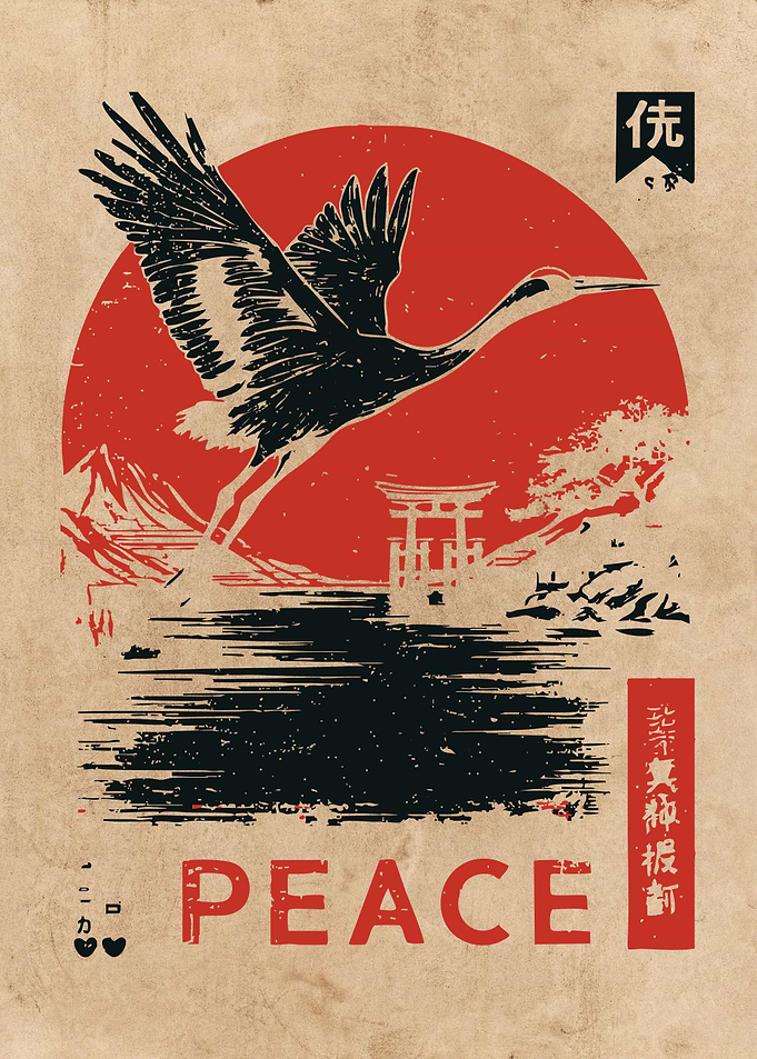 Crane Peace Japanese Art