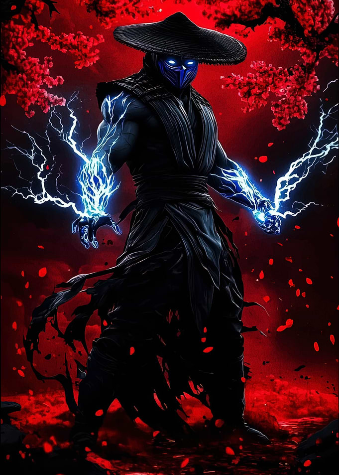 Raidensque Figure with Lightning Powers