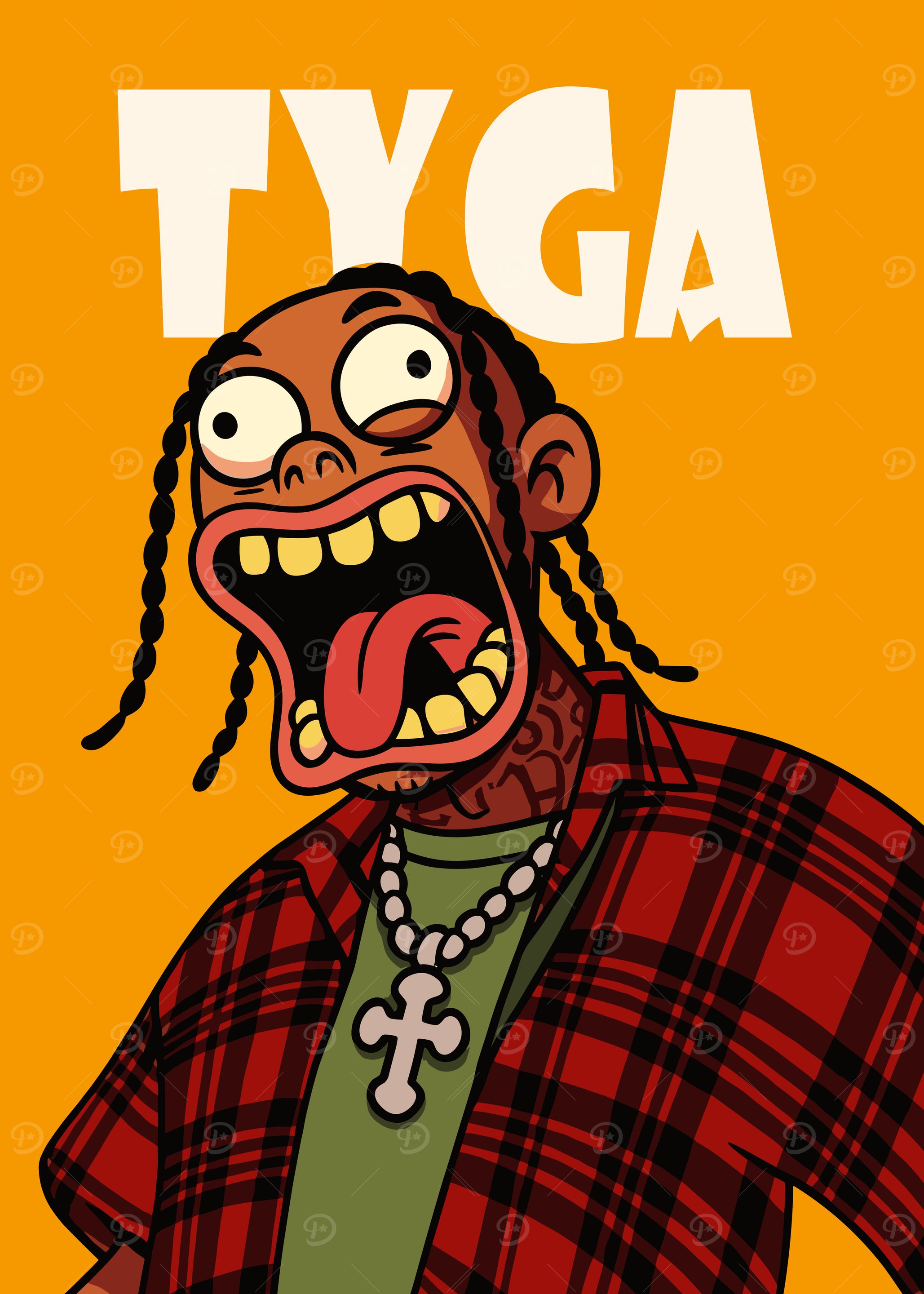 Tyga Cartoon Portrait