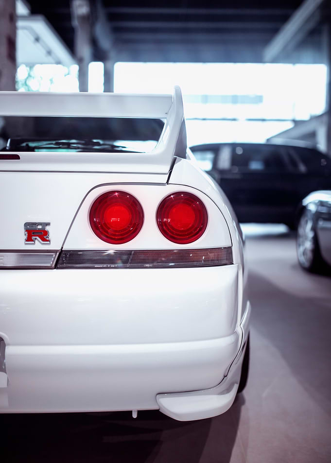 White Nissan Skyline GT-R R33