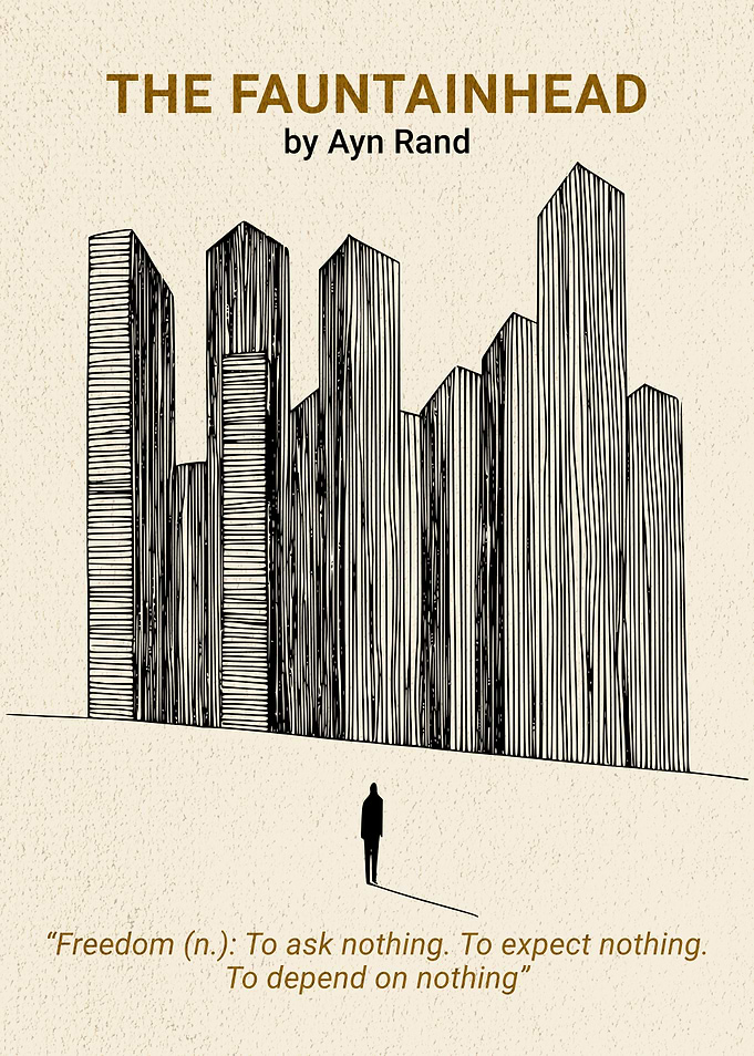 The Fountainhead by Ayn Rand Book Cover Art