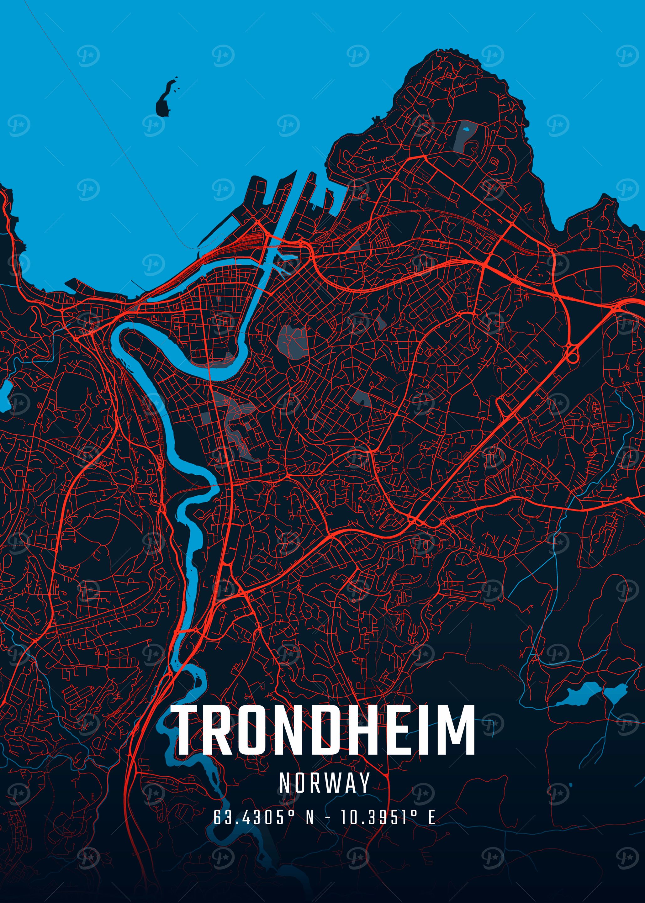 Trondheim City Map