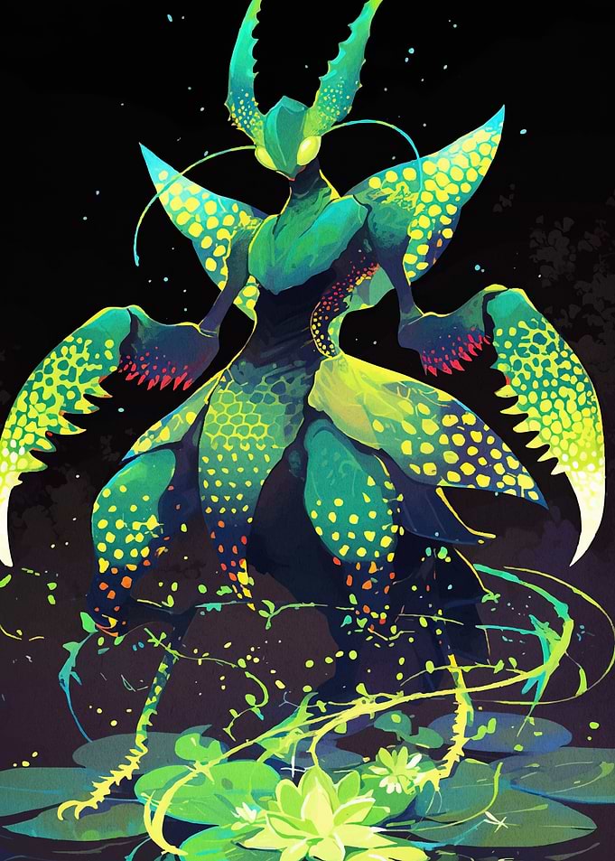 Stylized Praying Mantis