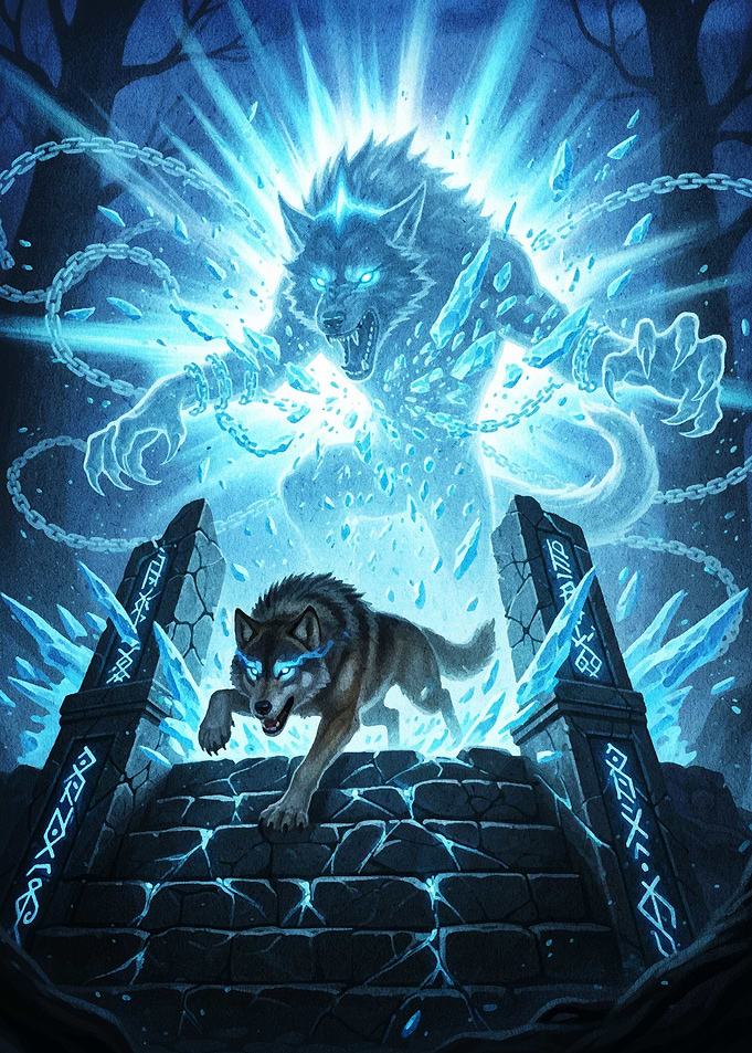 Mystical Wolf Transformation Digital Art