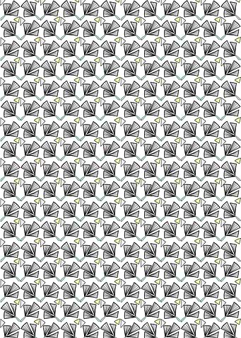Abstract Geometric Pattern with Fan Shapes