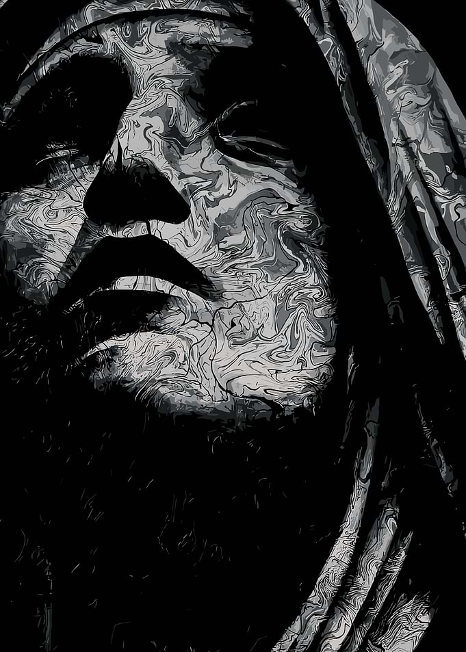 Monochrome Abstract Portrait