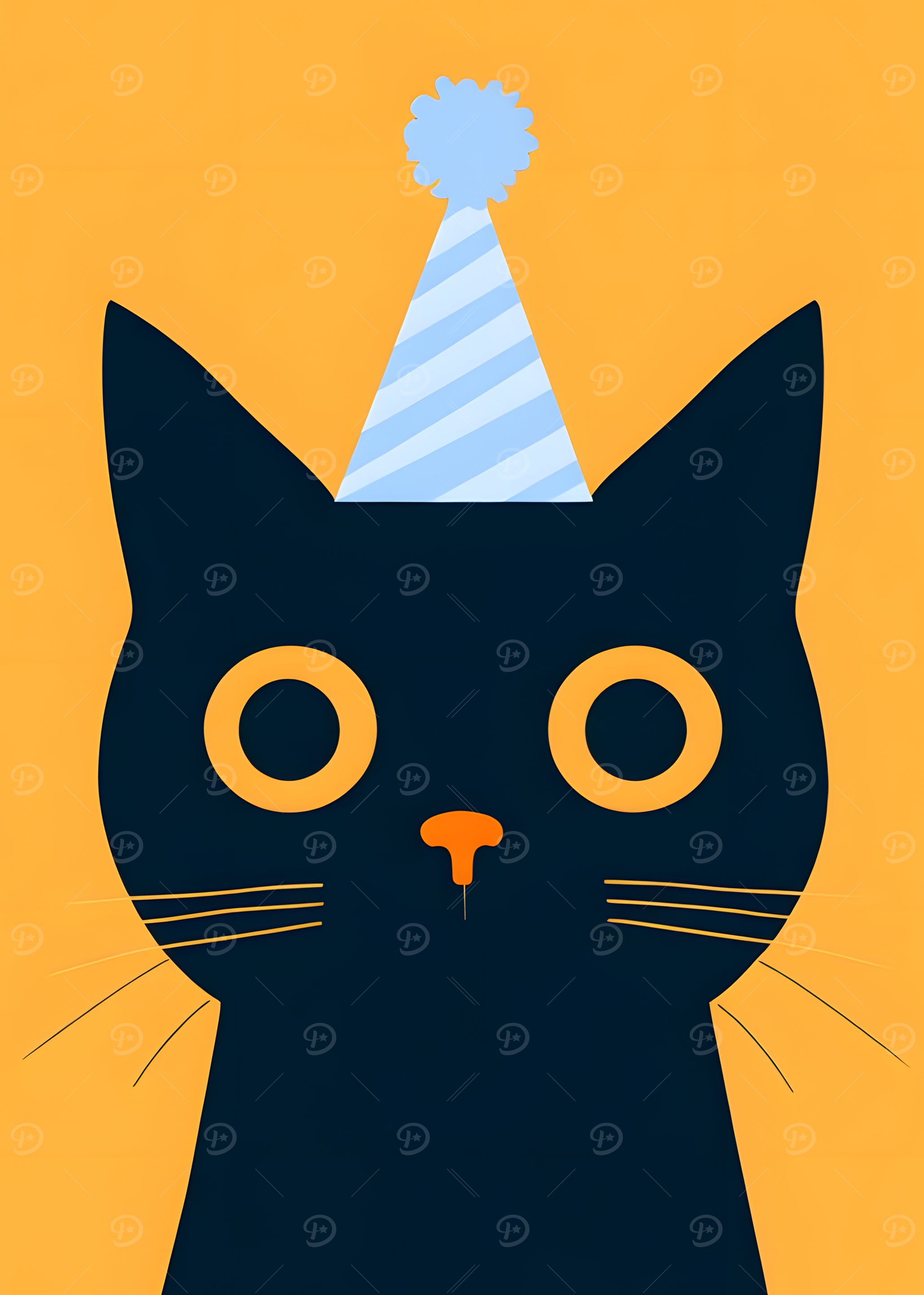 Party Cat Illustration