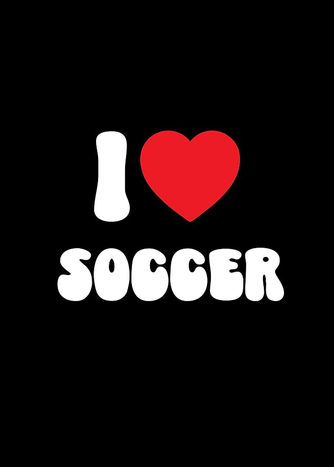 I Love Soccer Sport Graphic Design