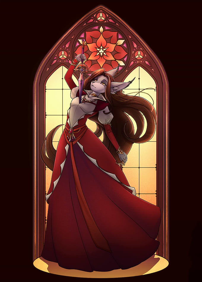 Furry Warrior Princess with Sword