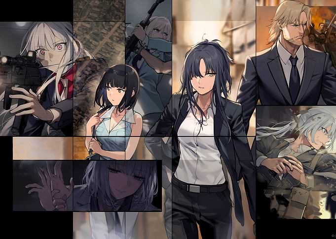 Characters in Action Collage