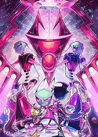 Invader Zim and crew cartoon art