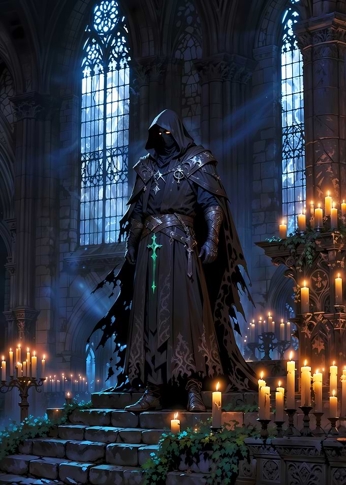 Midnight Sentinel in the Sanctum