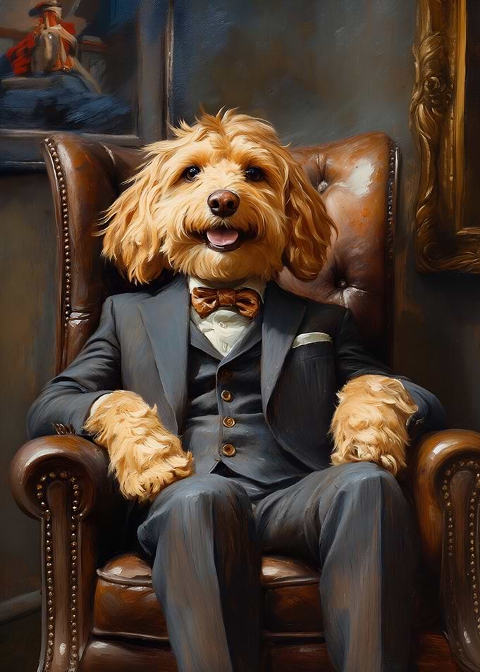 Dog in Suit Portrait