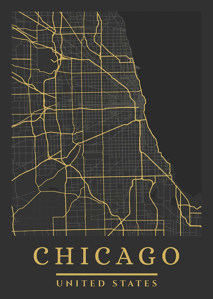 Chicago Map Art Print