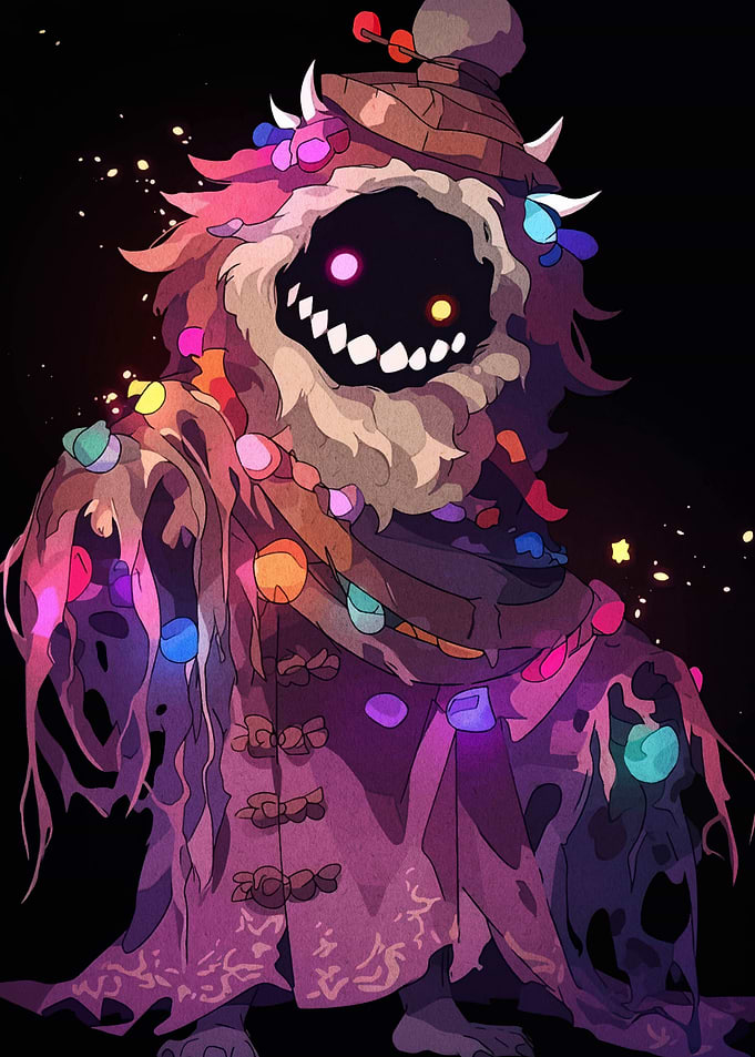 Mysterious Glowing Creature in Dark